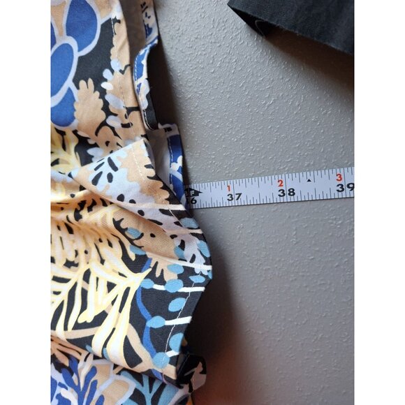 Talbots Floral Fit and Flare Dress Womens Size 4 Blue Yellow - Picture 8 of 8